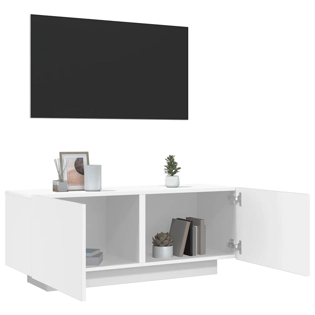 Mobile Porta TV Bianco 100x35x40 cm in Legno Multistrato 804436