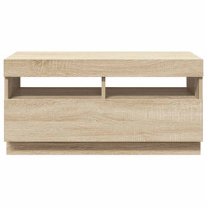 Mobile Porta TV con Luci LED Rovere Sonoma 80x35x40 cm 804448