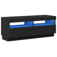 Mobile Porta TV con Luci LED-Credenza TV Nero 100x35x40 cm