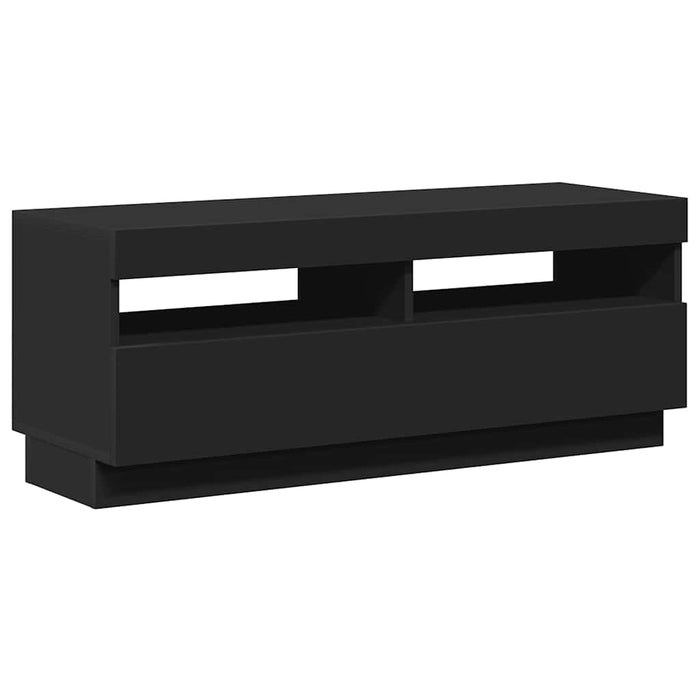 Mobile Porta TV con Luci LED-Credenza TV Nero 100x35x40 cm