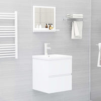 Specchio da Bagno Bianco 40x10,5x37 cm in Legno Multistrato 804553
