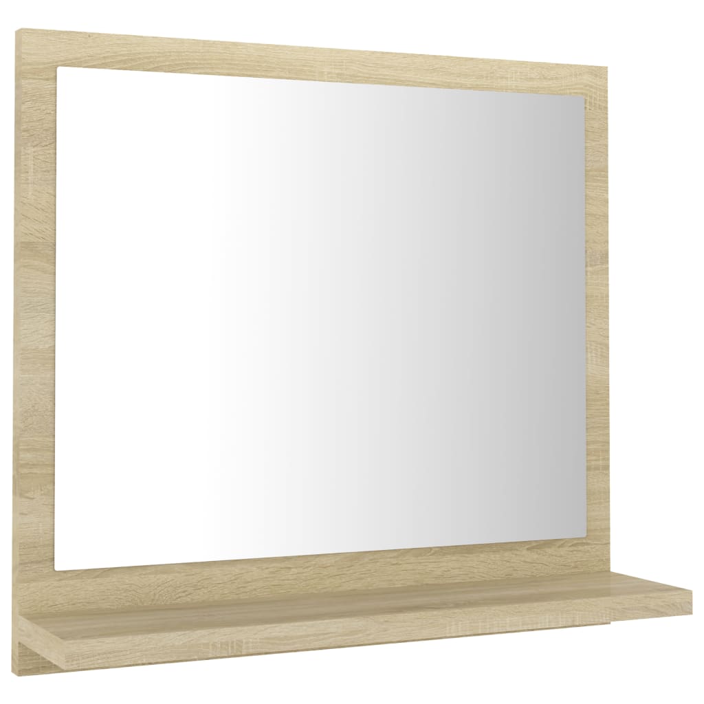 Specchio da bagno 40 x 10,5 x 37 cm bianco e beige 02_0006921