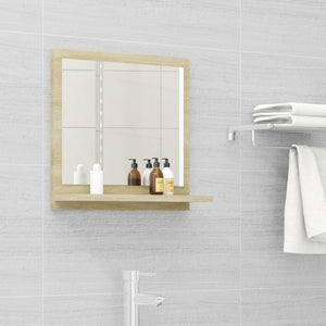 Specchio da bagno-Specchio decorativo Rovere Sonoma 40x10,5x37 cm Legno Multistrato