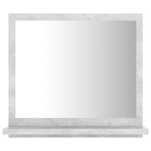 Specchio da Bagno Grigio Cemento 40x10,5x37cm Legno Multistrato 804557