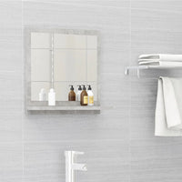 Specchio da Bagno Grigio Cemento 40x10,5x37cm Legno Multistrato 804557