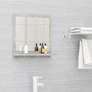 Specchio da Bagno Grigio Cemento 40x10,5x37cm Legno Multistrato 804557