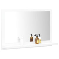 Specchio da Bagno Bianco 60x10,5x37 cm in Legno Multistrato 804562