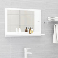 Specchio da Bagno Bianco 60x10,5x37 cm in Legno Multistrato 804562