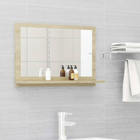 Specchio da Bagno Rovere Sonoma 60x10,5x37 cm Legno Multistratocod mxl 97462