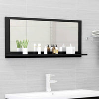 Specchio da Bagno Nero 90x10,5x37 cm in Truciolato cod mxl 77709