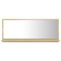 Specchio da Bagno Rovere Sonoma 90x10,5x37 cm Legno Multistrato 804583