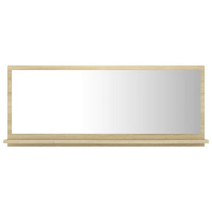 Specchio da Bagno Rovere Sonoma 90x10,5x37 cm Legno Multistrato 804583
