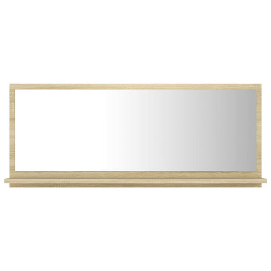 Specchio da Bagno Rovere Sonoma 90x10,5x37 cm Legno Multistrato 804583