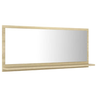 Specchio da Bagno Rovere Sonoma 90x10,5x37 cm Legno Multistrato 804583
