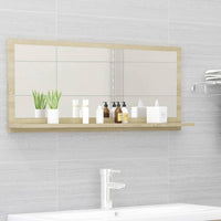 Specchio da Bagno Rovere Sonoma 90x10,5x37 cm Legno Multistrato 804583