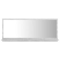 Specchio da Bagno Grigio Cemento 90x10,5x37cm Legno Multistrato 804584