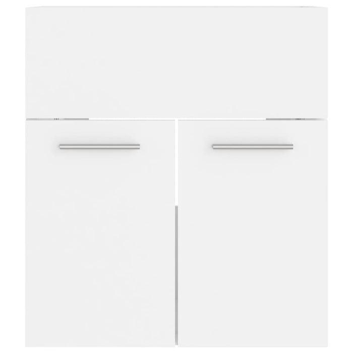 Mobile Sottolavabo-Armadietto da bagno Bianco 41x38,5x46 cm in Multistrato