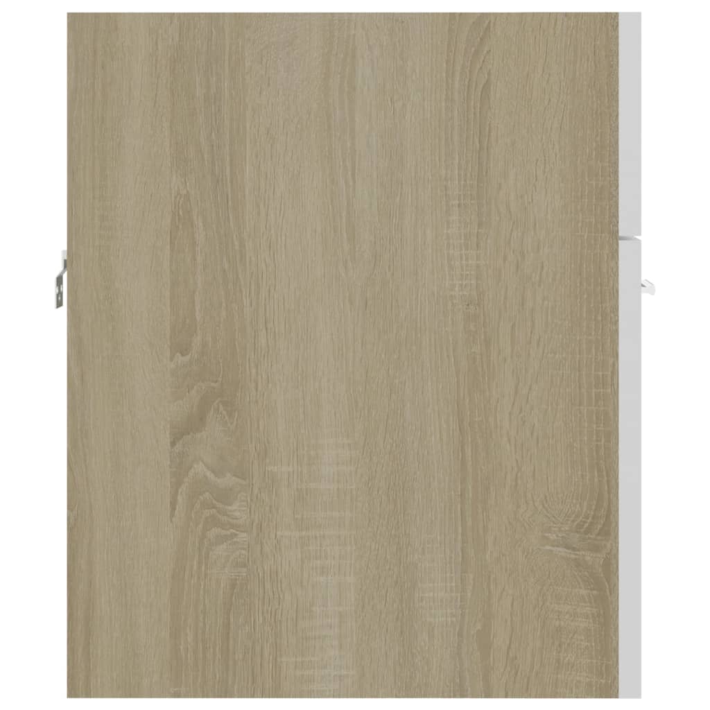 Mobile Sottolavabo Bianco Rovere Sonoma 41x38,5x46 Multistrato 804643