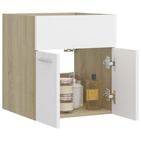 Mobile Sottolavabo Bianco Rovere Sonoma 41x38,5x46 Multistrato 804643