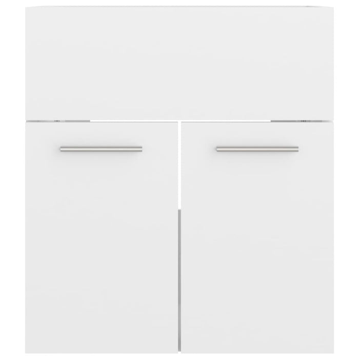 Mobile Sottolavabo-Armadietto da bagno Bianco Lucido 41x38,5x46cm Legno Multistrato