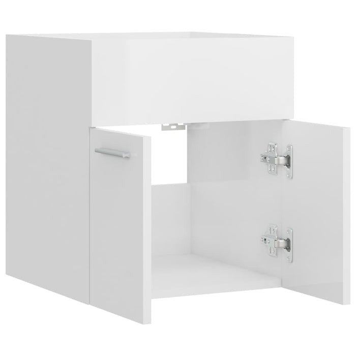 Mobile Sottolavabo Bianco Lucido 41x38,5x46 cm in Truciolato
