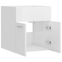 Mobile Sottolavabo Bianco Lucido 41x38,5x46cm Legno Multistrato 804644