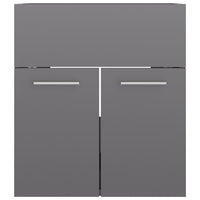 Mobile Sottolavabo Grigio Lucido 41x38,5x46cm Legno Multistrato 804646
