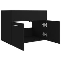 Mobile Sottolavabo Nero 60x38,5x46 cm in Legno Multistrato 804648