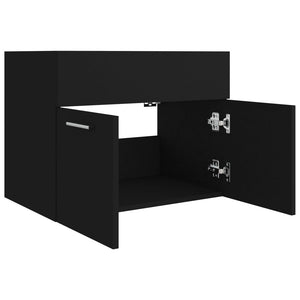 Mobile Sottolavabo Nero 60x38,5x46 cm in Legno Multistrato 804648
