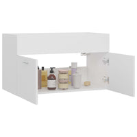 Mobile Sottolavabo Bianco 80x38,5x46 cm in Legno Multistrato 804656