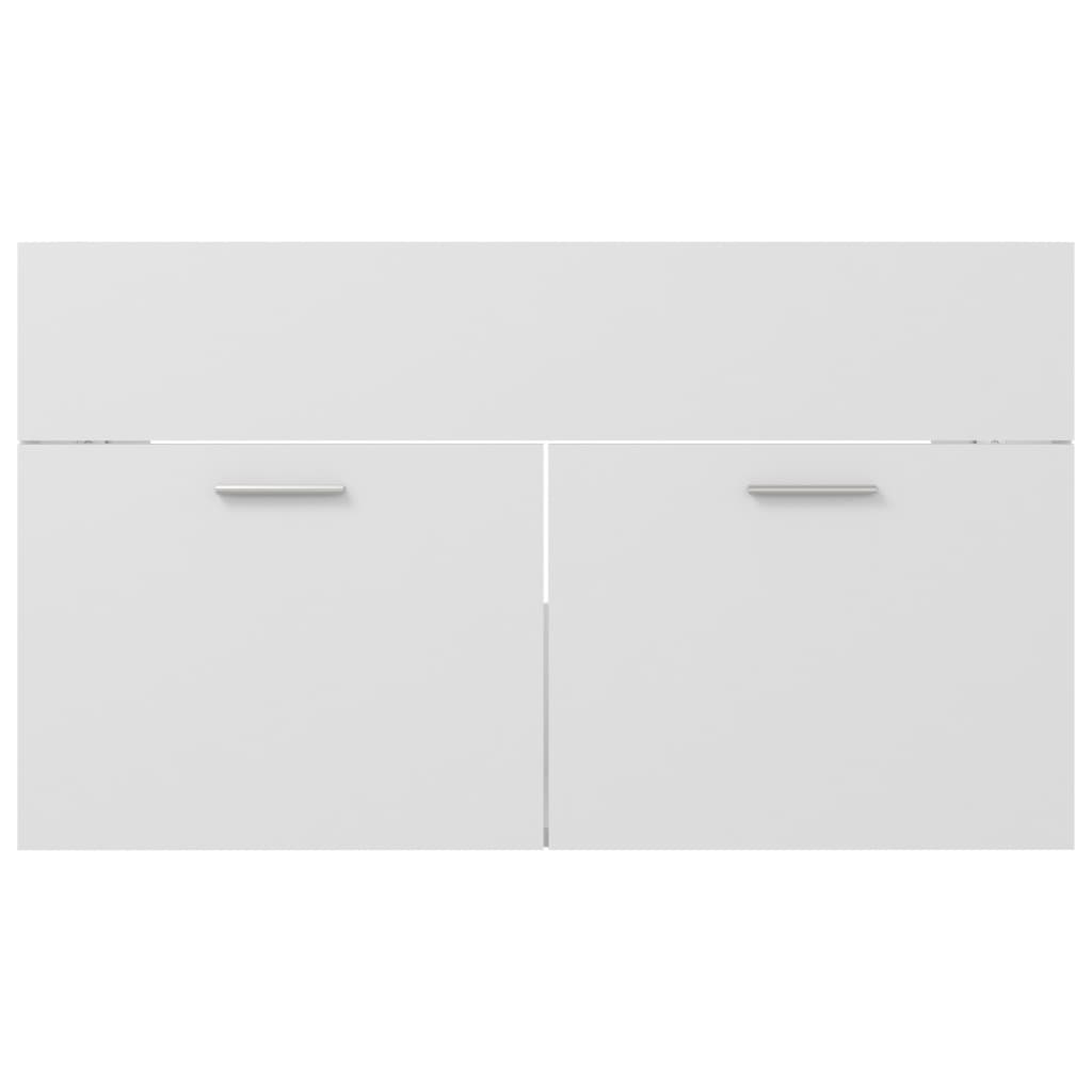 Mobile Sottolavabo Bianco 80x38,5x46 cm in Legno Multistrato 804656