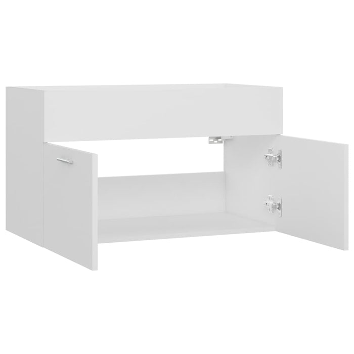 Mobile Sottolavabo Bianco 80x38,5x46 cm in Legno Multistrato 804656