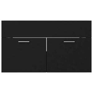 Mobile Sottolavabo Nero 80x38,5x46 cm in Truciolato