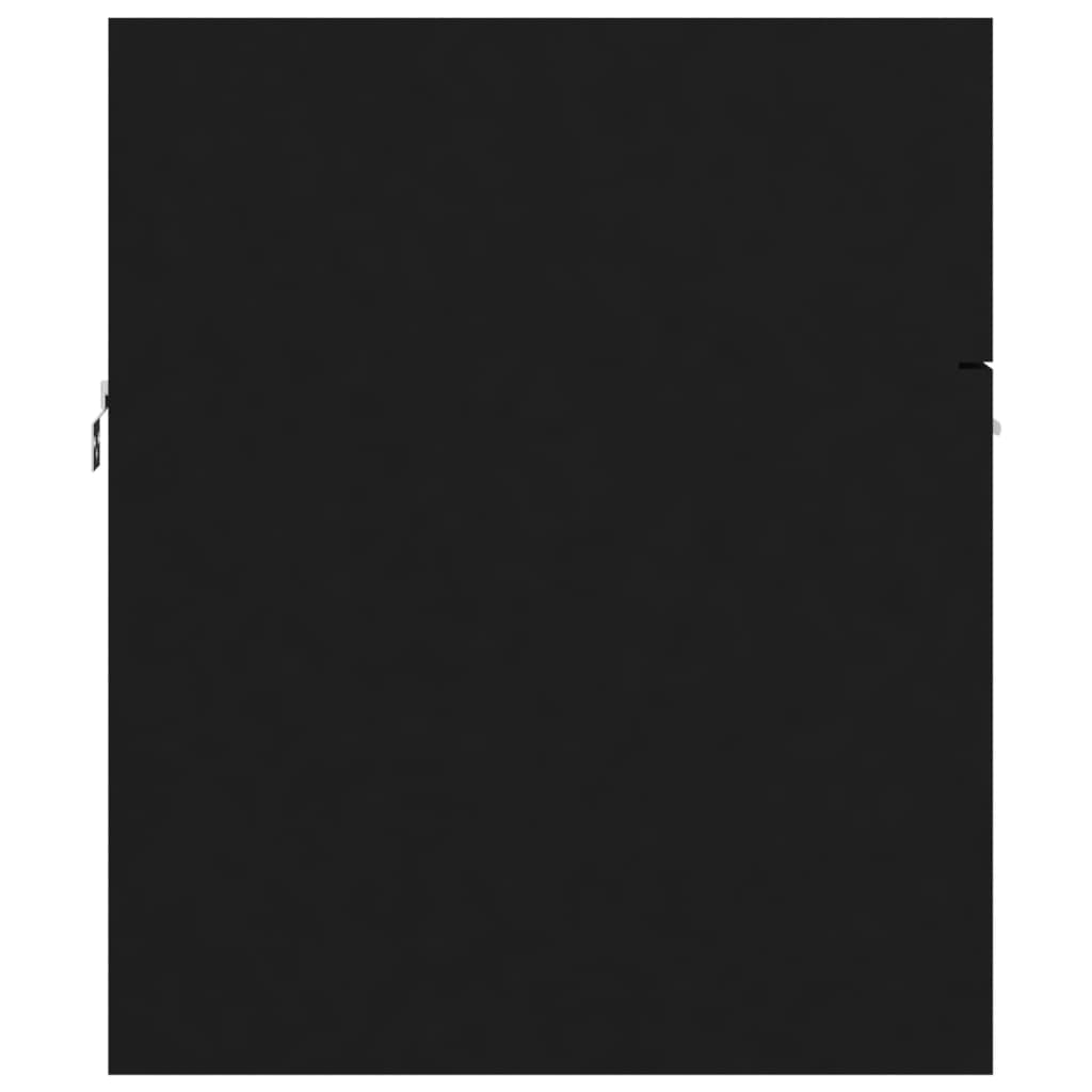 Mobile Sottolavabo Nero 80x38,5x46 cm in Legno Multistrato 804657