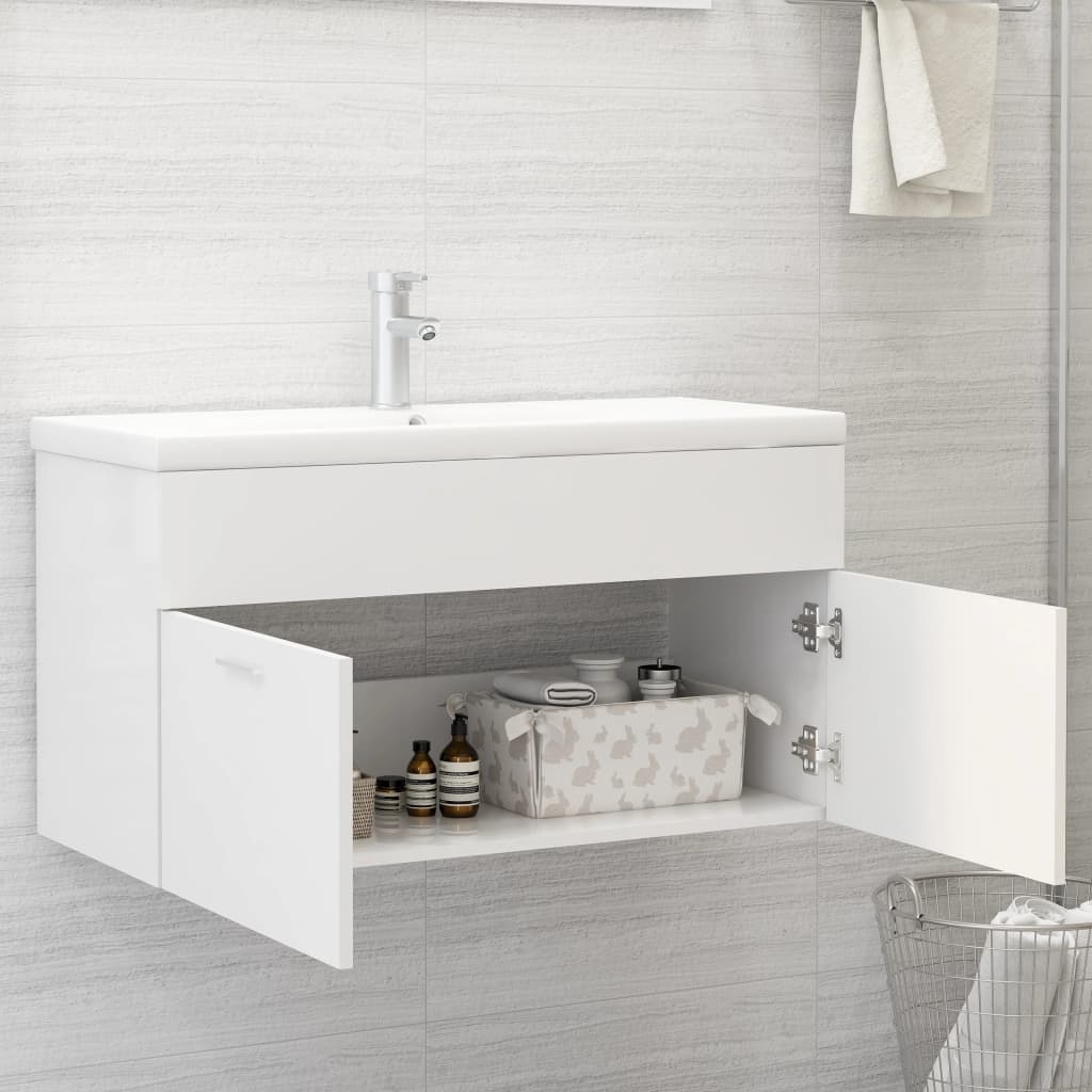 Mobile Sottolavabo Bianco 90x38,5x46 cm in Truciolato cod mxl 5774