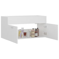 Mobile Sottolavabo Bianco 90x38,5x46 cm in Legno Multistrato 804665