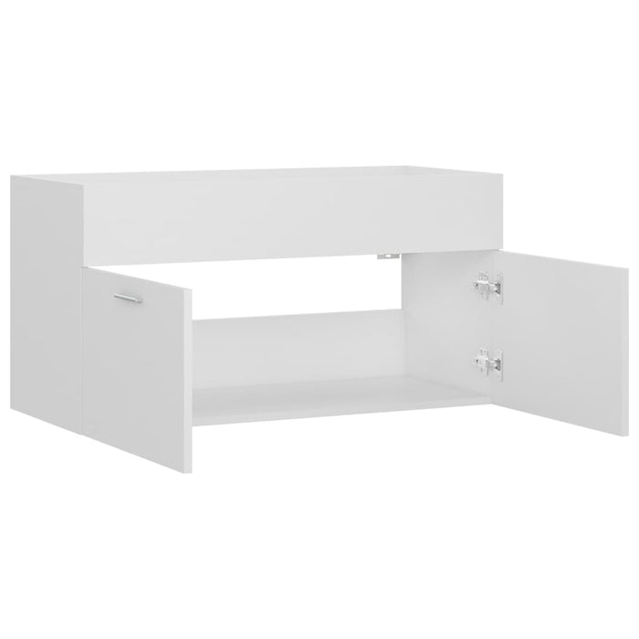Mobile Sottolavabo Bianco 90x38,5x46 cm in Legno Multistrato 804665