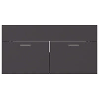 Mobile Sottolavabo Grigio 90x38,5x46 cm in Legno Multistrato 804667