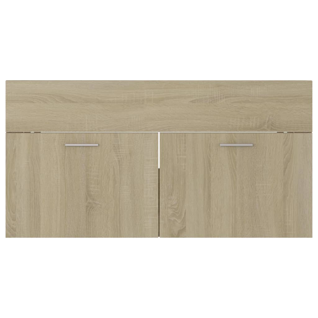 Mobile Sottolavabo Rovere Sonoma 90x38,5x46cm Legno Multistrato 804668