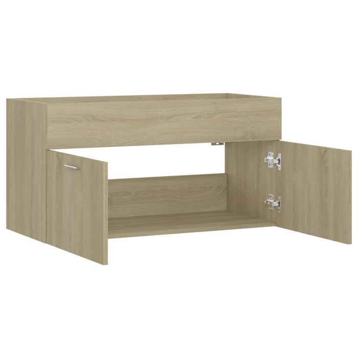 Mobile Sottolavabo Rovere Sonoma 90x38,5x46cm Legno Multistrato 804668