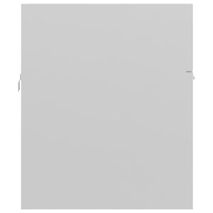 Mobile Lavabo Bianco Lucido 90x38,5x46 cm in Legno Multistrato 804671