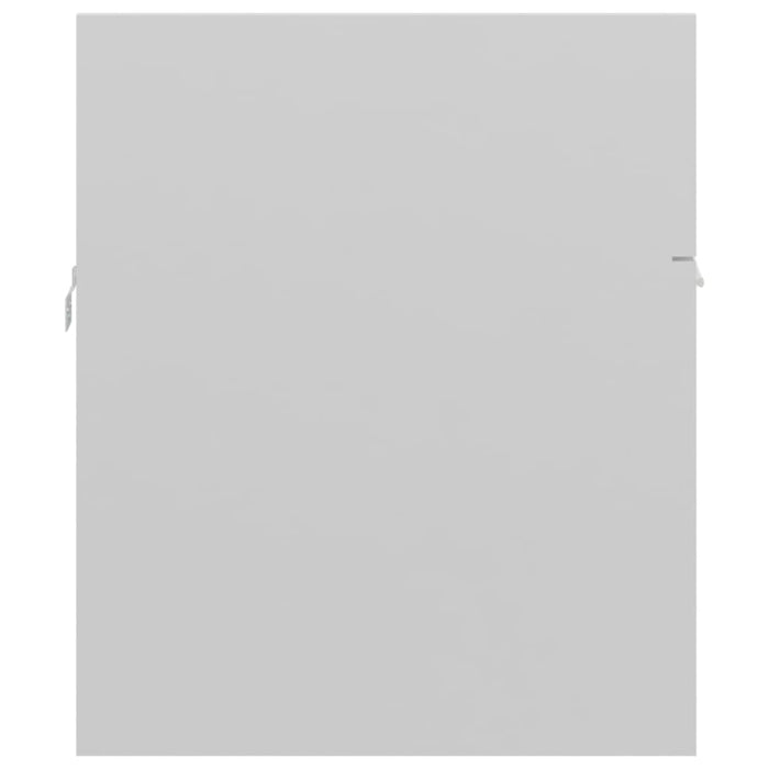 Mobile Lavabo Bianco Lucido 90x38,5x46 cm in Legno Multistrato 804671