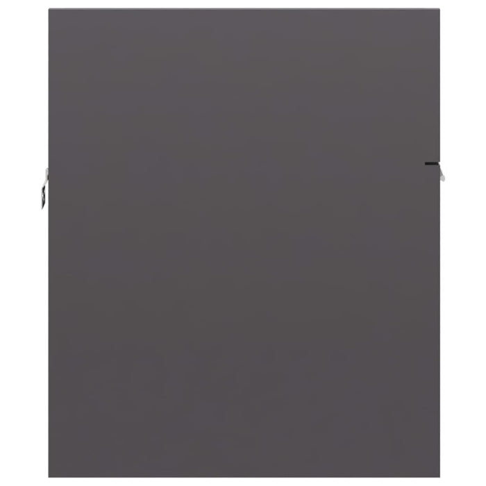 Mobile Lavabo-Armadietto da bagno Grigio Lucido 90x38,5x46 cm in Legno Multistrato