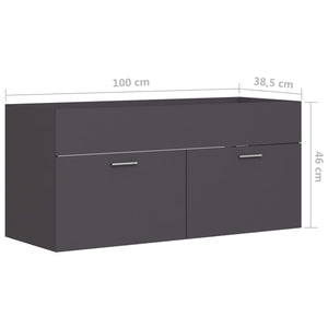 Mobile Sottolavabo Grigio 100x38,5x46 cm in Truciolato cod mxl 31354
