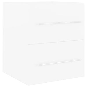 Mobile Lavabo-Armadietto da bagno Bianco 41x38,5x48 cm in Legno Multistrato