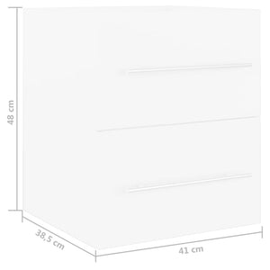 Mobile Lavabo-Armadietto da bagno Bianco 41x38,5x48 cm in Legno Multistrato