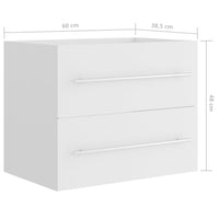 Mobile Sottolavabo Bianco 60x38,5x48 cm in Truciolato cod mxl 19878