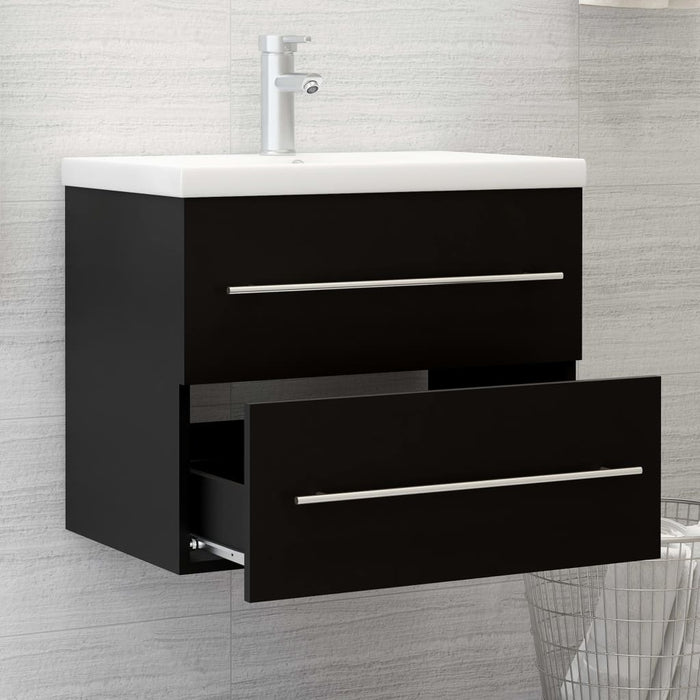Mobile Lavabo Nero 60x38,5x48 cm in Legno Multistrato 804693
