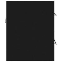 Mobile Lavabo-Armadietto da bagno Nero 60x38,5x48 cm in Legno Multistrato