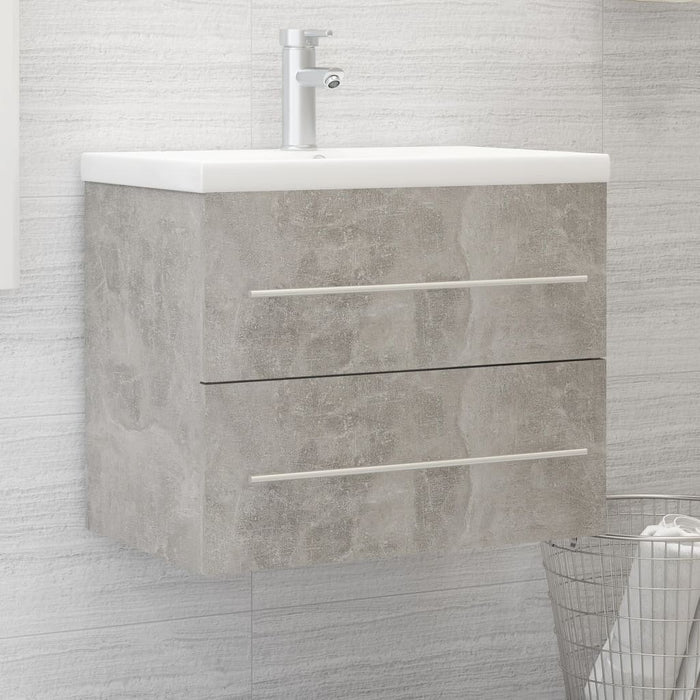 Mobile Lavabo Grigio Cemento 60x38,5x48 cm in Legno Multistrato 804696